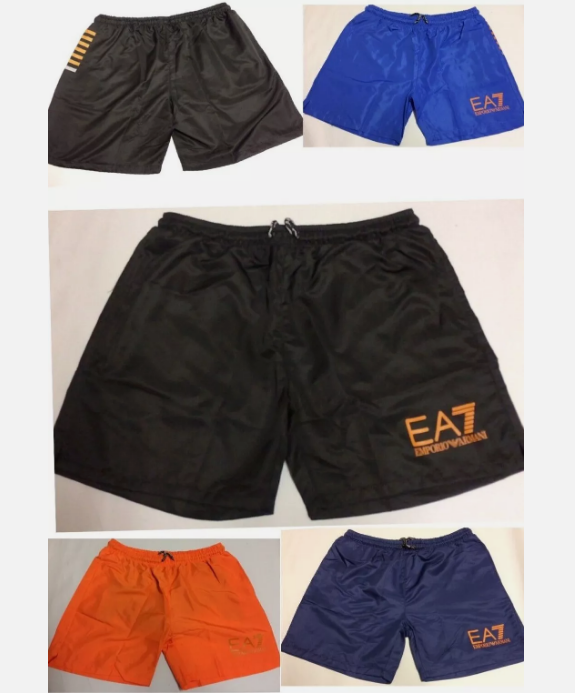 EA7 GOLD LOGO SWIM SHORTS
