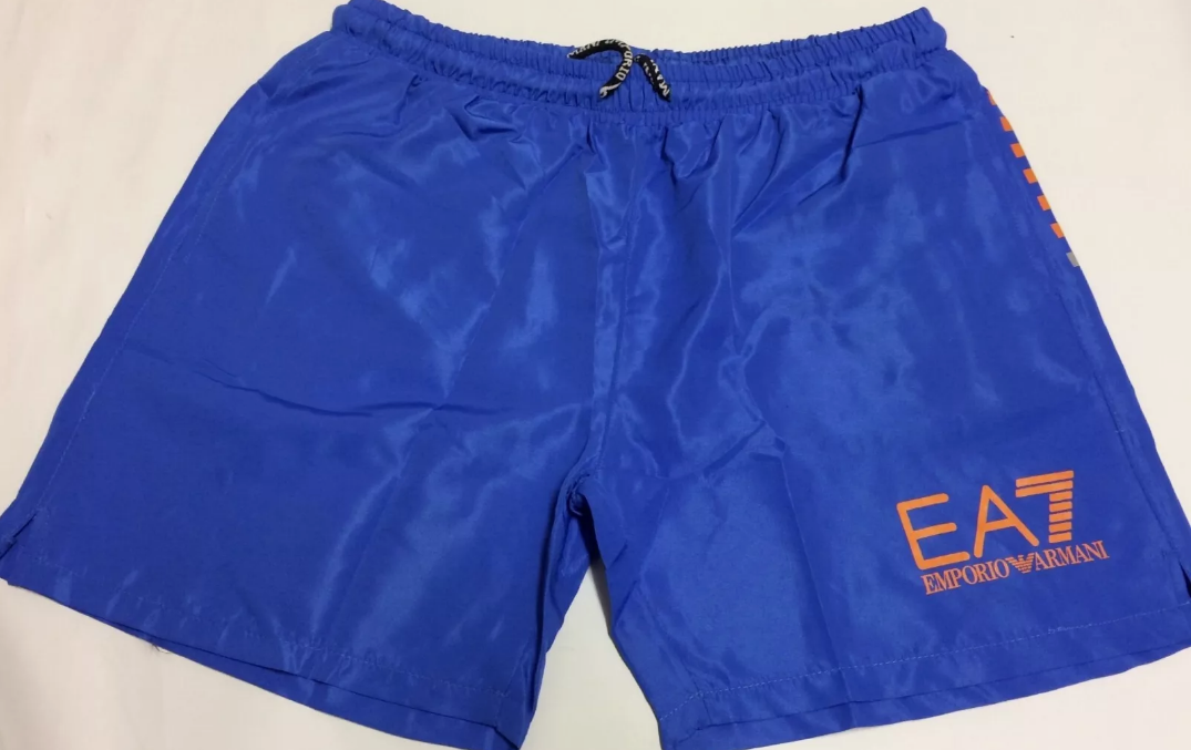 EA7 GOLD LOGO SWIM SHORTS