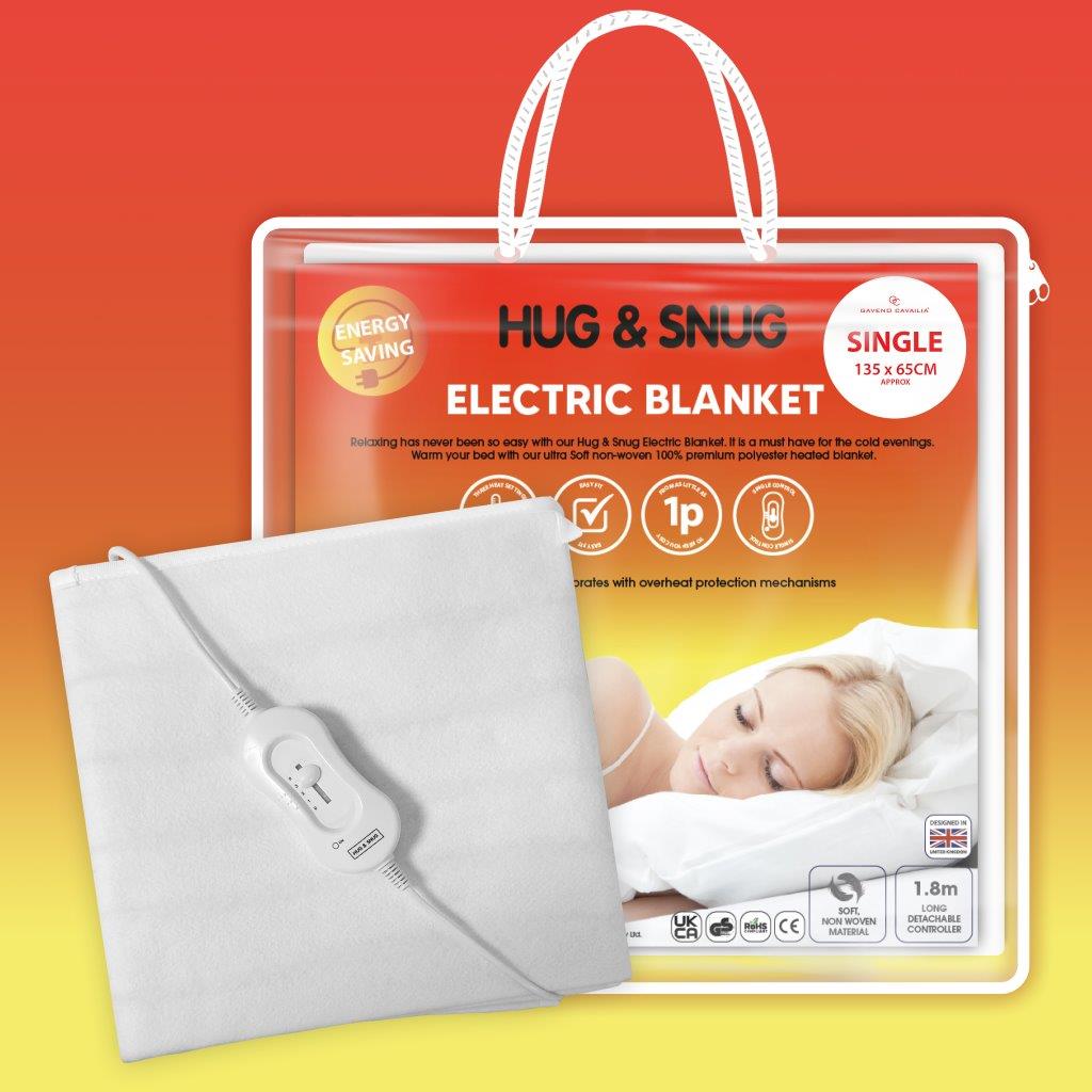 HUG AND SNUG FLEECE ELECTRIC BLANKET