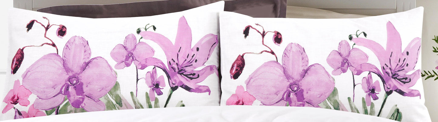 Lily Flowers Printed Duvet Cover