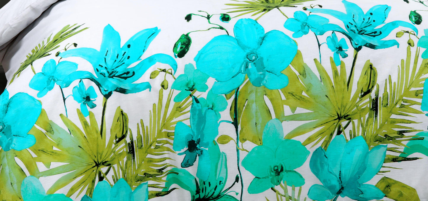 Lily Flowers Printed Duvet Cover