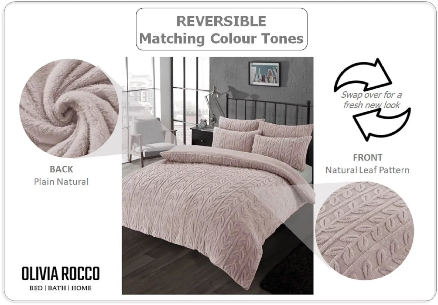 Leaves Teddy duvet sets.