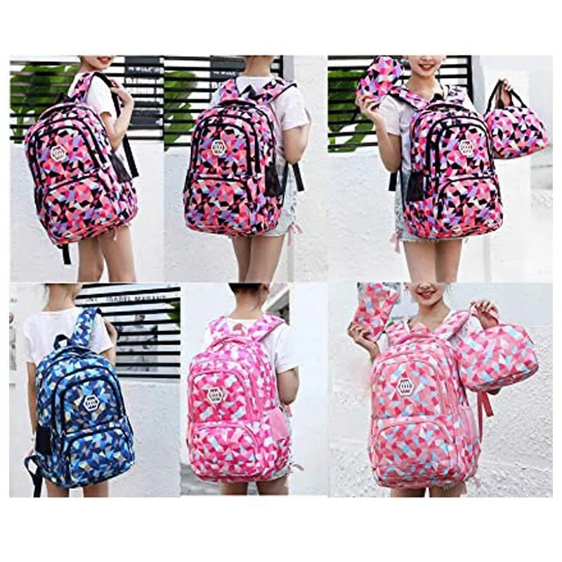 Geometric Pattern Middle School Bag