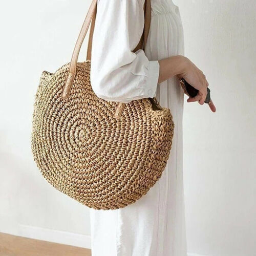 Summer Beach Tote Straw Bag