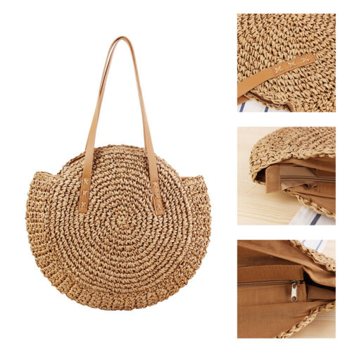 Summer Beach Tote Straw Bag