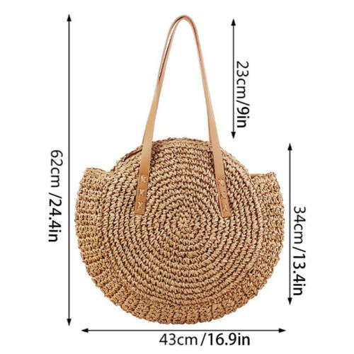 Summer Beach Tote Straw Bag
