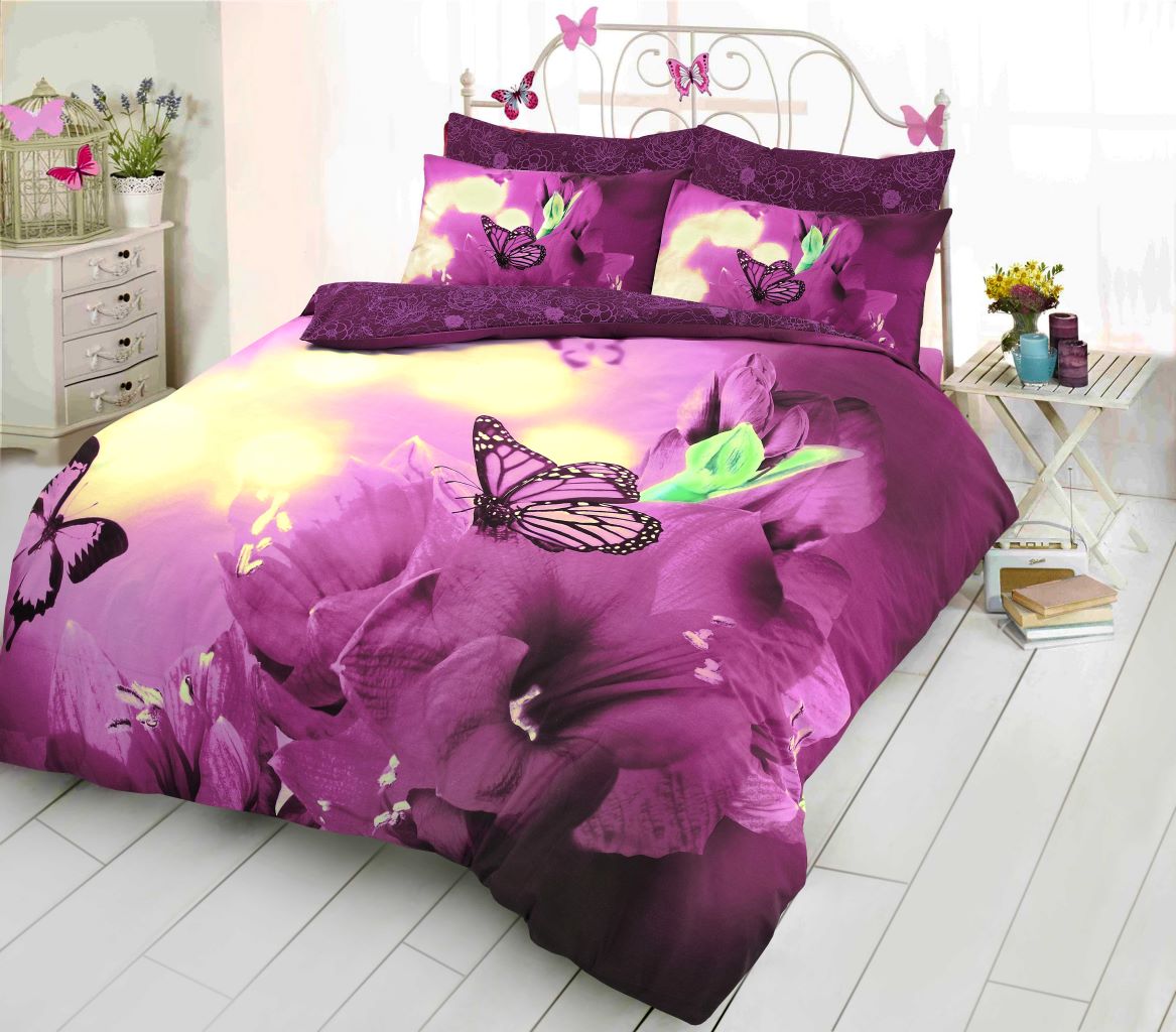 3D Butterfly Printed Duvet Set