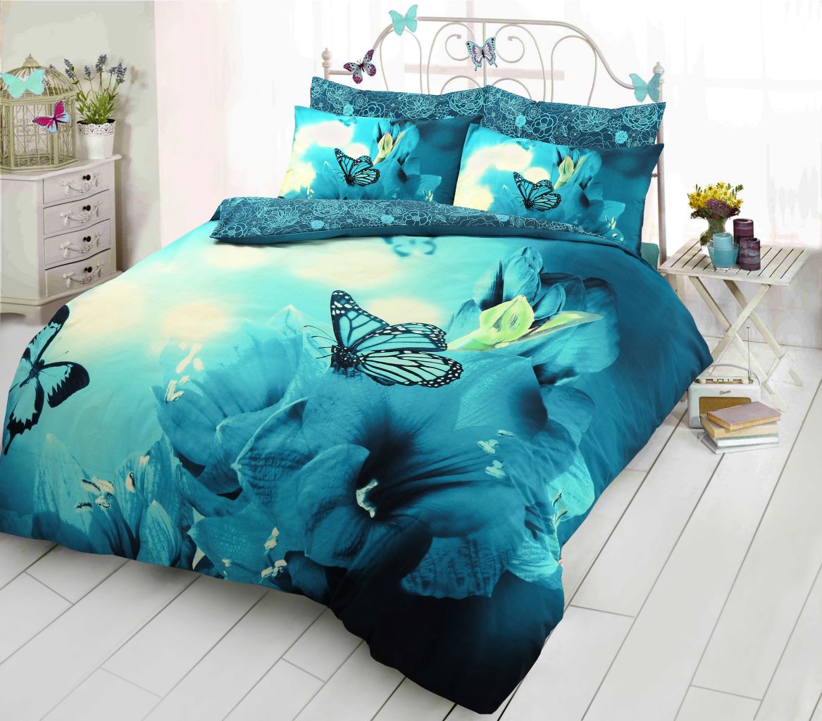 3D Butterfly Printed Duvet Set