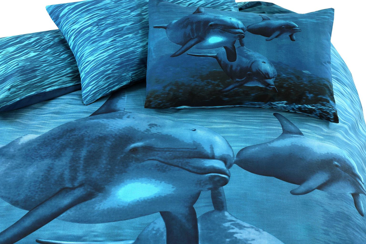 3D Dolphin Printed Duvet Set