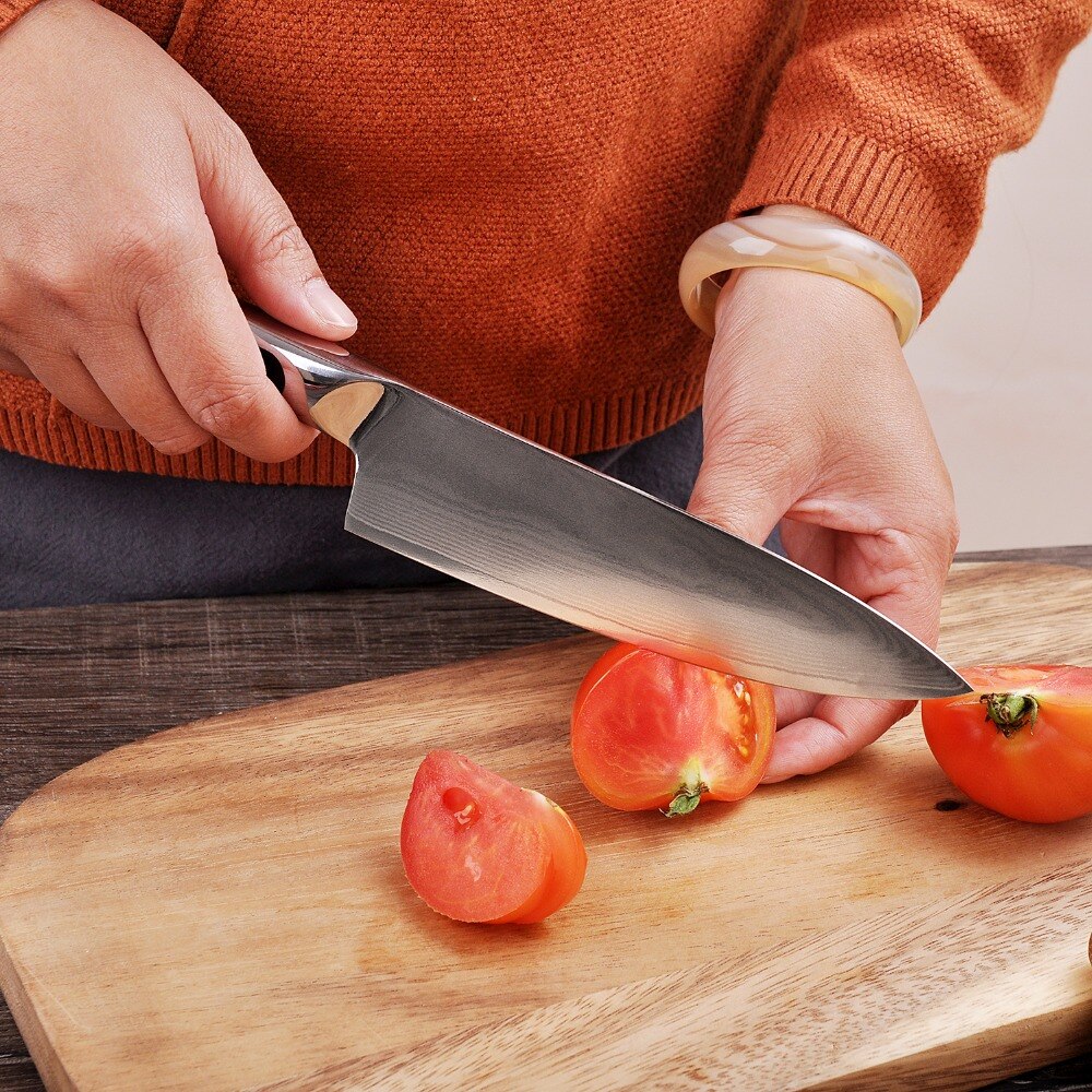 SUNNECKO 6.5" Damascus Steel Chef's Knife Japanese