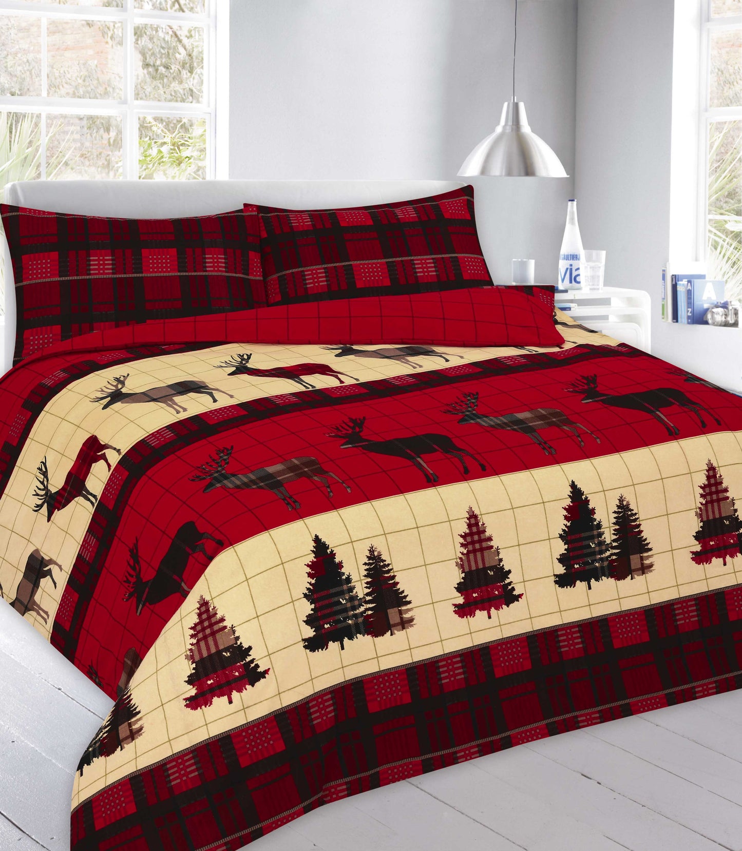 Luxury thermal flannelette Stag duvet set