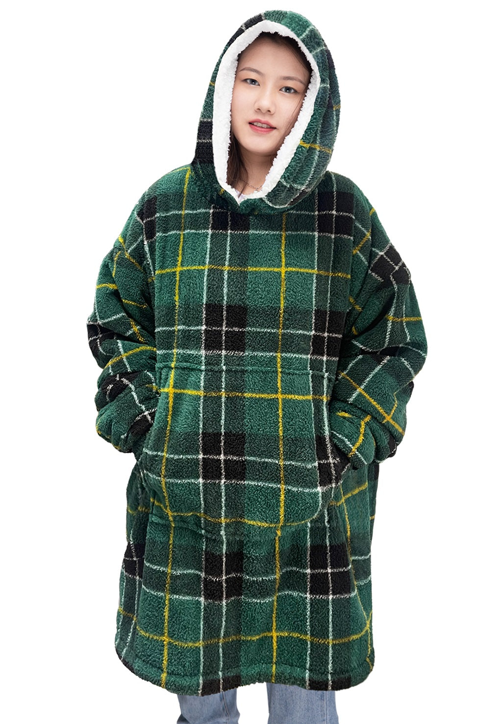 Oversized Tartan hoodies
