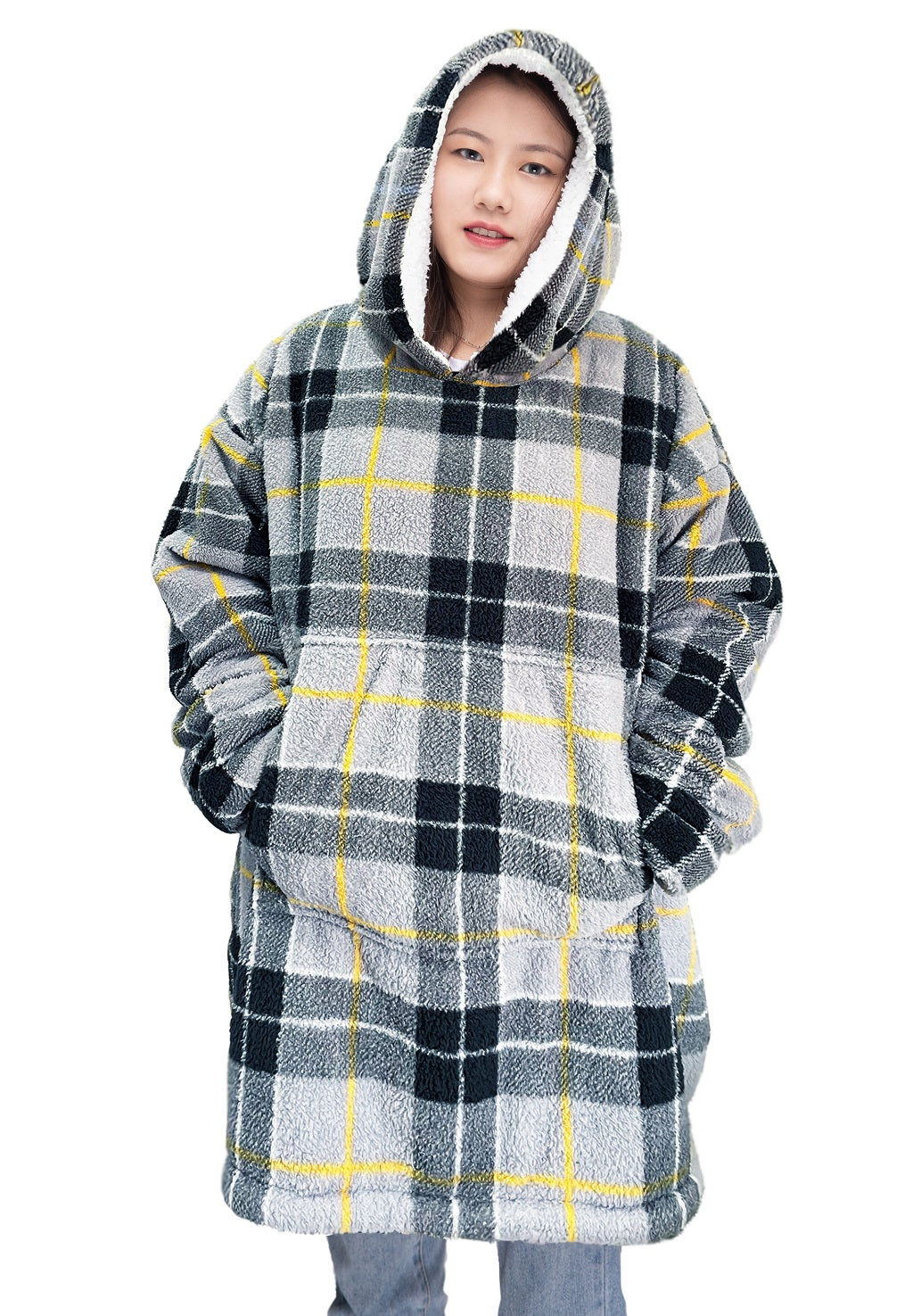 Oversized Tartan hoodies