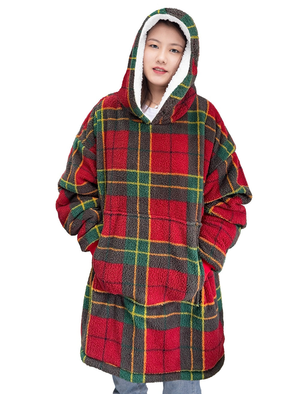 Oversized Tartan hoodies