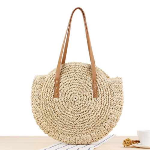 Summer Beach Tote Straw Bag