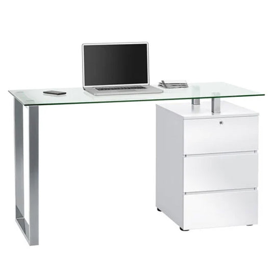 Glass Top Computer Desk