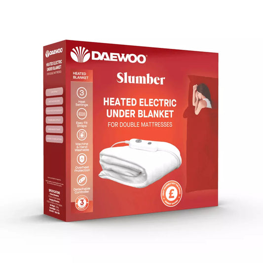 Daewoo Electric Blanket With 3 Heat Settings