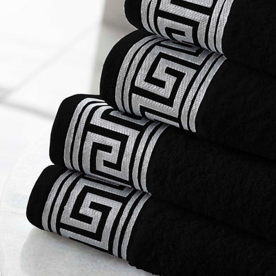 Black patterned towels 2025