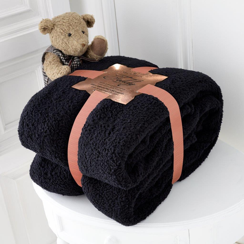 Cream teddy bear throw sale