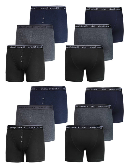 3 PACK MENS CLASSIC SPORTS MATCH BOXER SHORTS